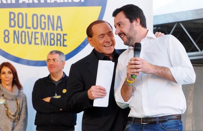Matteo-Salvini-Milano-Silvio-Berlusconi