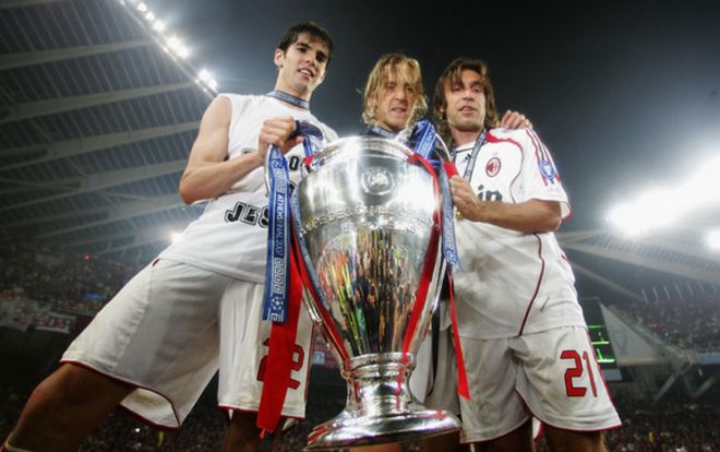 Kaka, Ambrosini e Pirlo