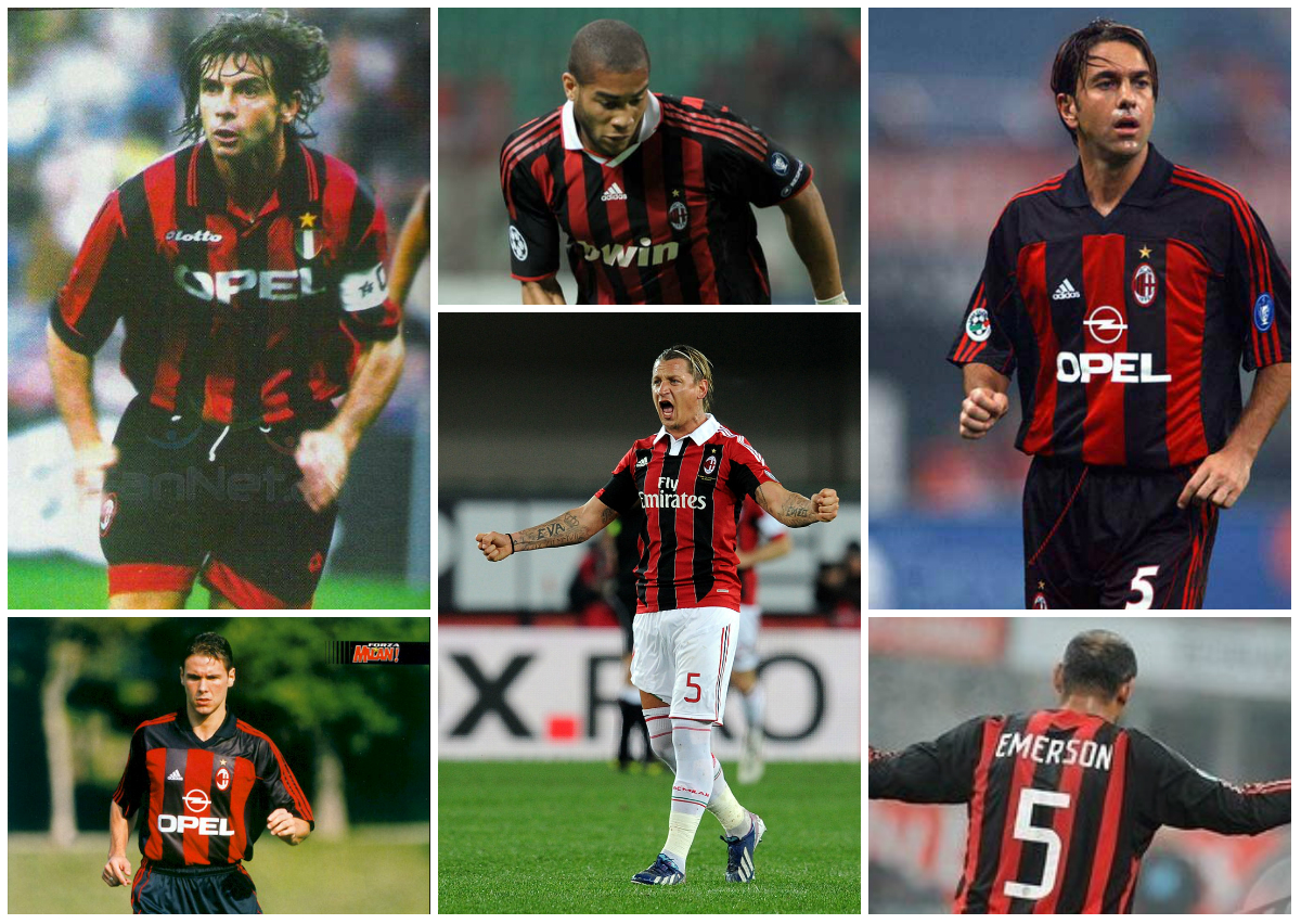 Известные футболисты под номерами. Номер Мальдини в Милане. Игроки под номером 5. Футболисты под номером 5. Мальдини игровой номер.